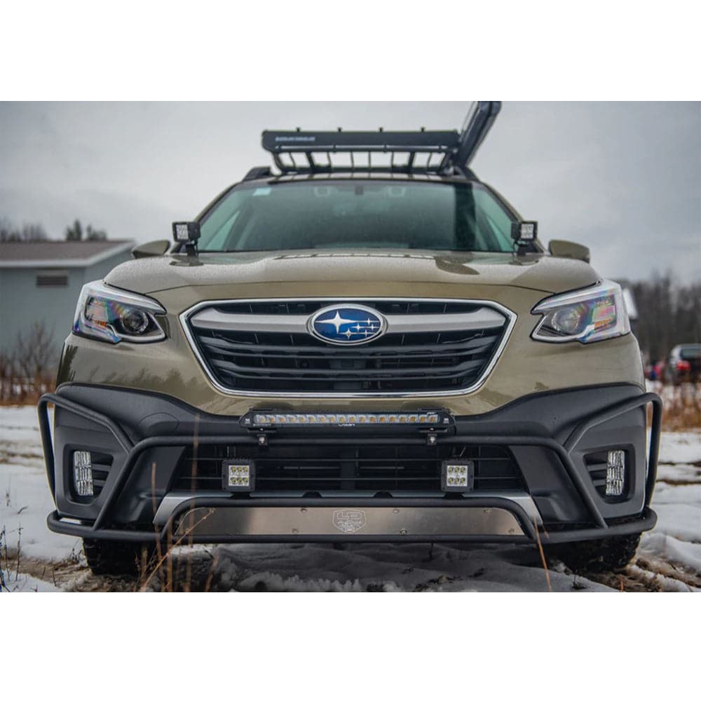 LP Aventure 2020+ Subaru Outback Big Bumper Guard w/Full Armor - Powder Coated (lpaFLP-OBA-20-GUARD-B+B.GUARD+OPC)