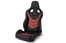 Recaro Sportster GT Driver Seat | Black Vinyl/Red Suede