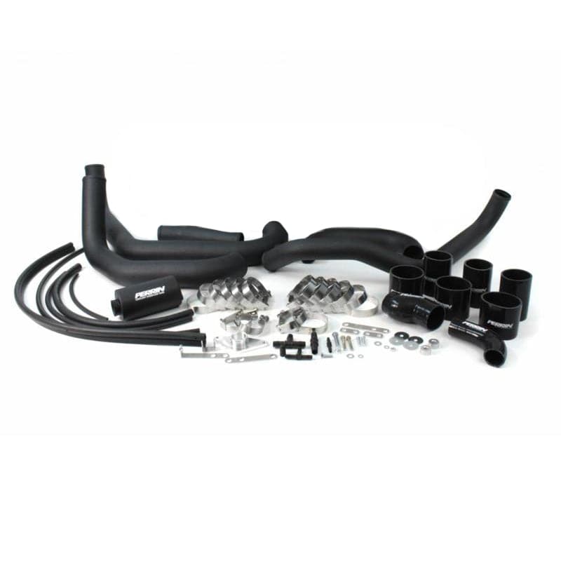 Perrin FMIC Black Boost Tubes w/ Black Silicone for 02-07 WRX/STi (perPSP-ITR-400-2BK/BK)