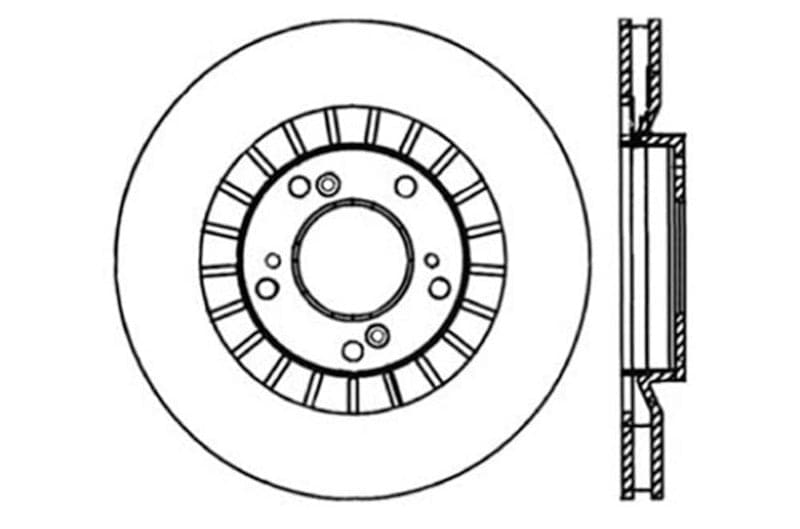 StopTech Rotor delantero perforado derecho para Honda S2000 2000-2009 (sto128.40048R)