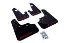 Rally Armor 2007+ Mitsubishi Lancer (doesn't fit Sportback) UR Black Mud Flap w/ Red Logo (MF8-UR-BLK/RD)