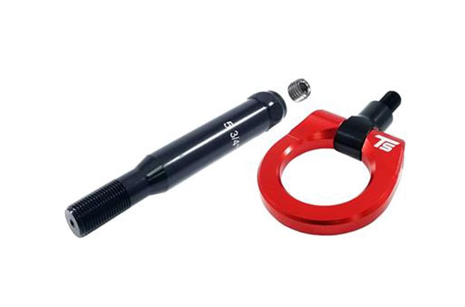 Torque Solution 2015+ Subaru WRX/STI Billet Gancho de remolque delantero y trasero Rojo