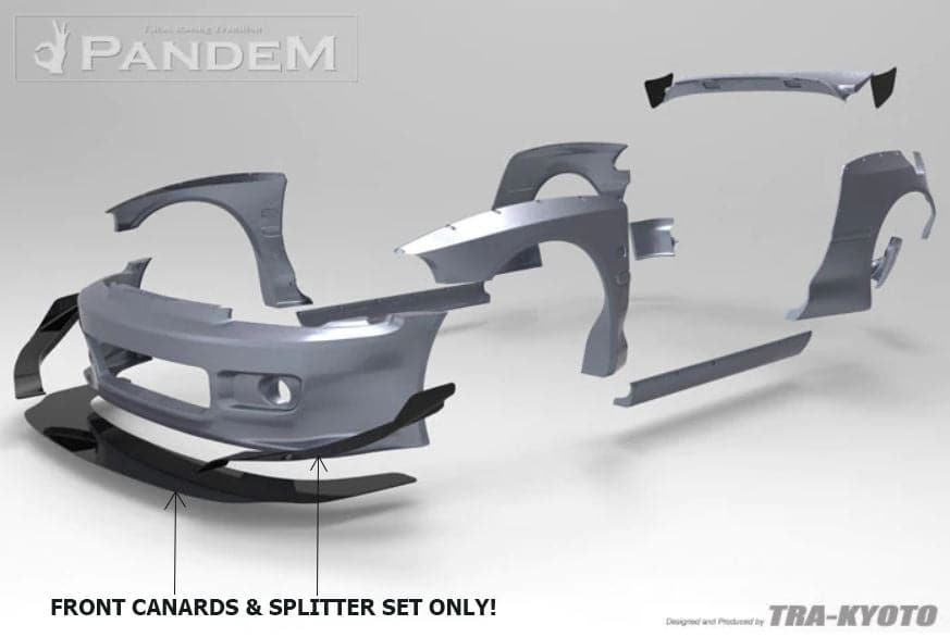 Pandem 92-95 Honda Civic Hatchback EG Front Canards & Splitter