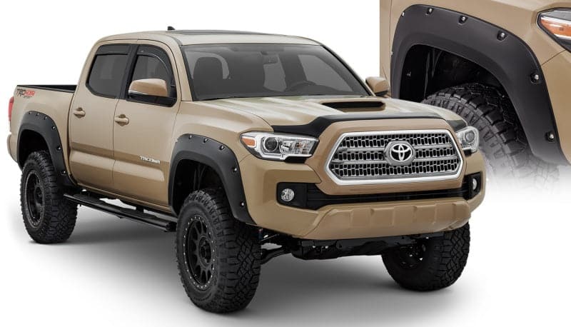 Bushwacker 16-18 Toyota Tacoma Pocket Style Flares 4 piezas 60.5/73.7 pulgadas cama - Negro