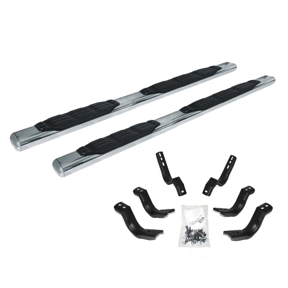 Go Rhino 05+ Toyota Tacoma 5 pulgadas Serie 1000 Kit completo con escalón lateral + soportes (gor105442987PS)