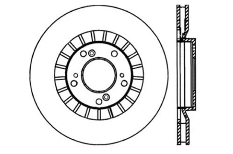 StopTech Rotor izquierdo perforado delantero para Honda S2000 2000 (sto128.40048L)