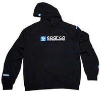 Sparco Swtshrt Hooded WWW Blk LARGE