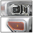 xTune Toyota Tacoma 16-18 DRL Faros delanteros con barra de luz - Cromo PRO-JH-TTA16-LBDRL-C