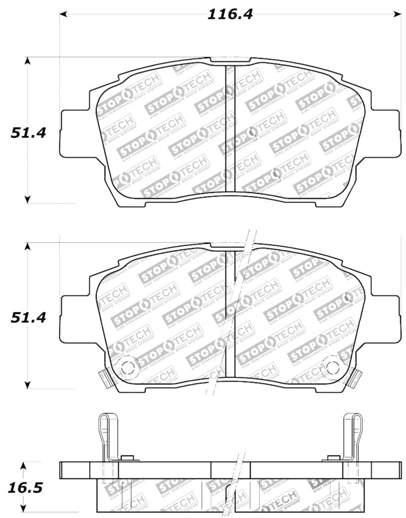 StopTech Performance Rear Brake Pads for 00-05 Celica GT-S