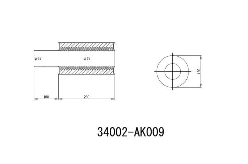 HKS UNIVERSAL EX H/M SUS 130-65 sin cola (hks34002-AK009) 