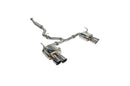 4-inch Quad Cat-Back Exhaust Stainless Single Resonated