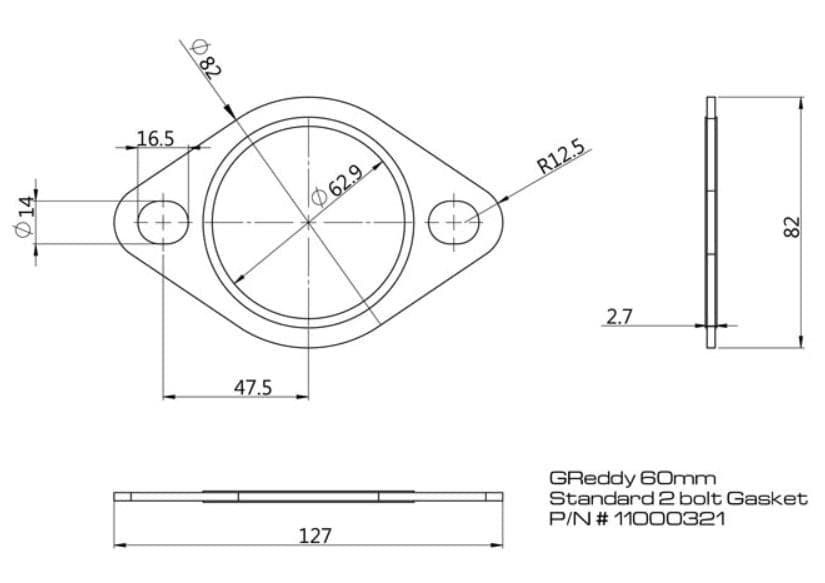 GReddy 60mm Oval Exhaust Gasket