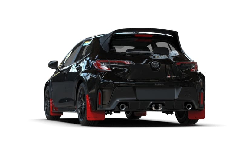 Rally Armor 2023+ Toyota GR Corolla Guardabarros rojo UR con logotipo negro