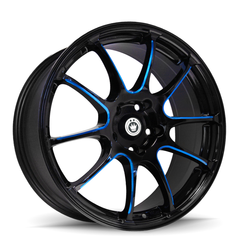 Konig Illusion 18x8 5x114.3 ET45 Negro/Corte Bola Azul