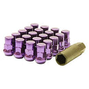 Wheel Mate Muteki SR35 Close End Lug Nuts w/ Lock Set - Purple 12x1.25 35mm