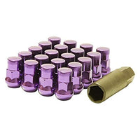 Wheel Mate Muteki SR35 Close End Lug Nuts w/ Lock Set - Purple 12x1.25 35mm