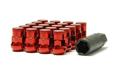 Wheel Mate Muteki SR35 Close End Lug Nuts w/ Lock Set - Red 12x1.25 35mm