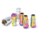 Wheel Mate Monster Locking Lug Nut Set of 4 - Chrome Neon 14x1.50