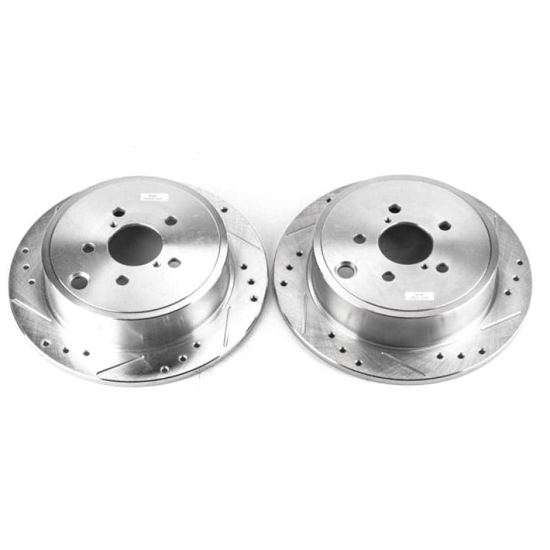 Power Stop 13-16 Subaru BRZ Rear Evolution Drilled & Slotted Rotors - Pair (JBR1365XPR)