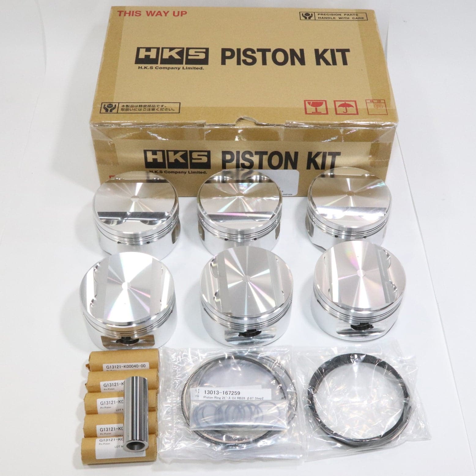 HKS 1989-2002 NISSAN SKYLINE GT-R FORGED PISTON KIT RB26 STEP2 D87 (hks2103-RN021)