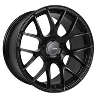 Enkei Raijin 18x9.5 35mm Offset 5x120 Patrón de pernos 72.6 Diámetro de orificio Rueda negra mate