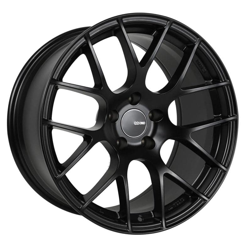 Enkei Raijin 19x8.5 50mm Offset 5x114.3 Bolt Pattern 72.6 Hub Bore Black Wheel (467-985-6550BK)