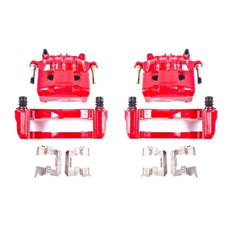 Power Stop 16-17 Subaru Crosstrek Front Red Calipers w/Brackets - Pair