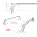 Go Rhino 20-23 Jeep Gladiator JT/16-23 Toy. Tacoma/05-21 Nssn Frontier XRS Cross Bars Kit - Tex. Blk