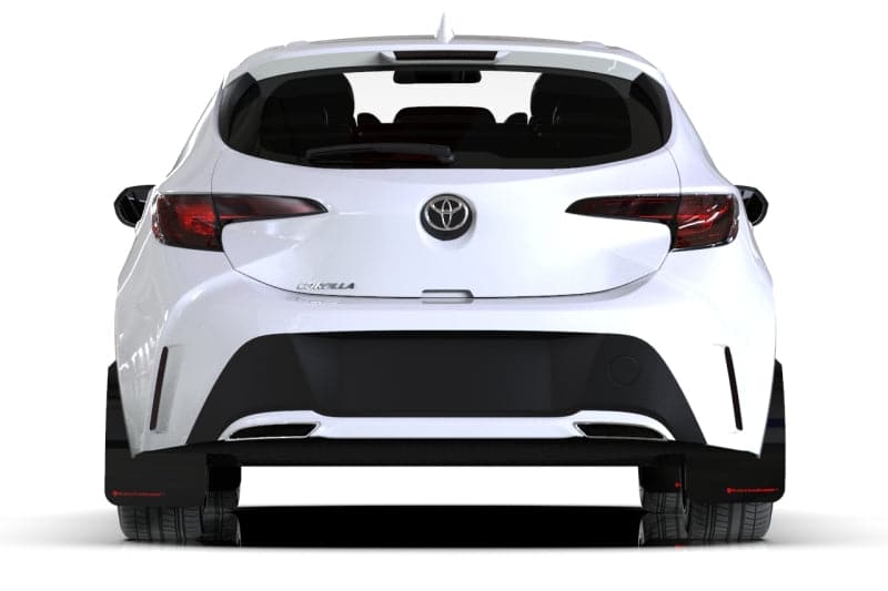 Rally Armor 2019+ Toyota Corolla Hatchback Negro UR Guardabarros Logotipo blanco