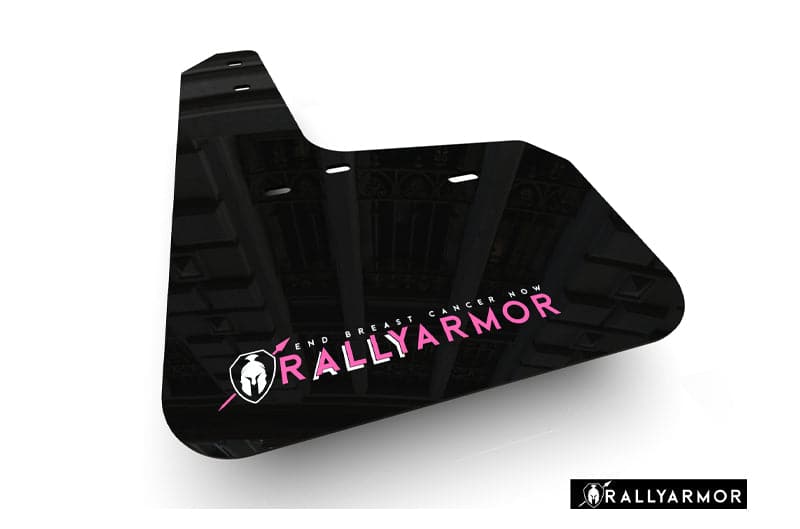 Rally Armor 2017+ Tesla Model 3 Guardabarros negro BCE Logotipo rosa (ralMF62-BC20-BLK/PK)