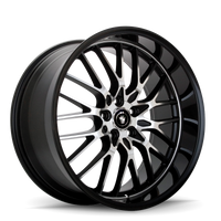 Konig Lace 15x6.5 10x100/114.3 ET40 Negro/Radio Máquina