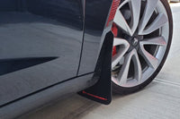 Rally Armor 17+ Tesla Model 3 Black UR Mud Flap - Metallic Black Logo