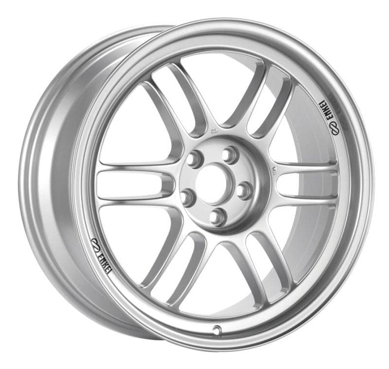 Rueda plateada Enkei RPF1 18x8,5 5x120 40 mm con compensación y diámetro de 72,5 mm