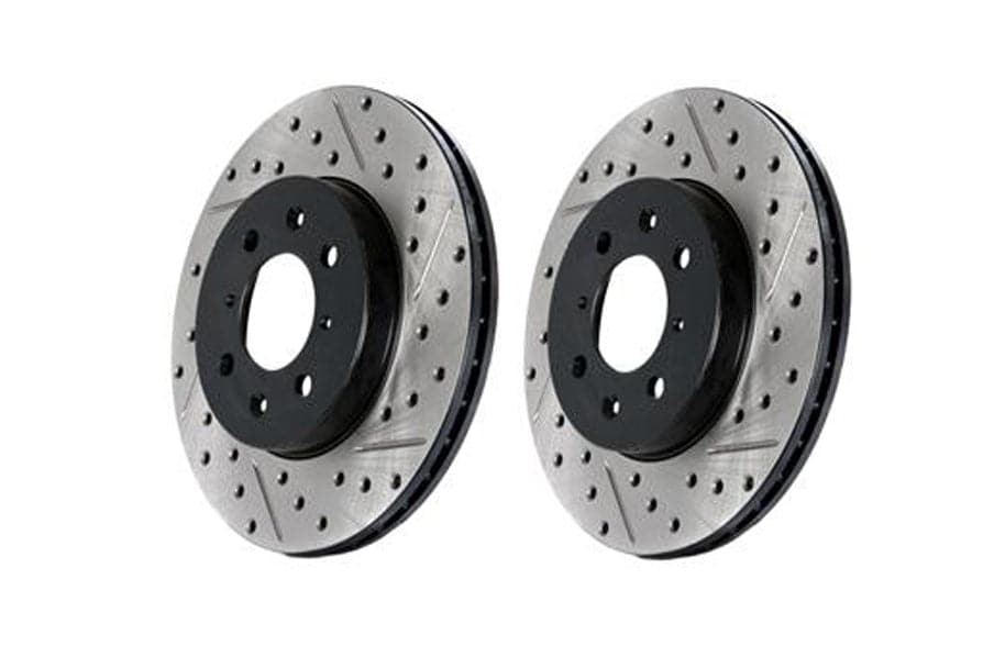 Stoptech 2009-2019 Nissan 370Z SportStop Slotted & Drilled Rear Left Rotor (st127.42101L)