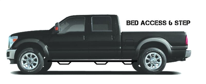 N-Fab Nerf Step 16-17 Toyota Tacoma Access Cab 6ft Bed - Tex. Black - Bed Access - 2in