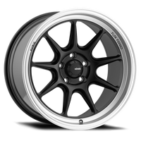 Konig Countergram 17x8 4x100 ET45 Negro Mate / Labio Mecanizado Mate