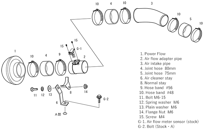 Admision de aspiracion HKS Racing para Subaru EJ STi 2015+