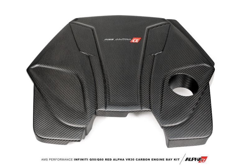 AMS Performance Infiniti 17+ Q60 / 16+ Q50 3.0TT Cubierta de motor Alpha Matte Carbon (ALP.28.06.0001-1)