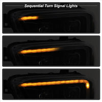 xTune Toyota Tacoma 16-18 DRL Light Bar Projector Headlights - Black PRO-JH-TTA16-LBDRL-BK