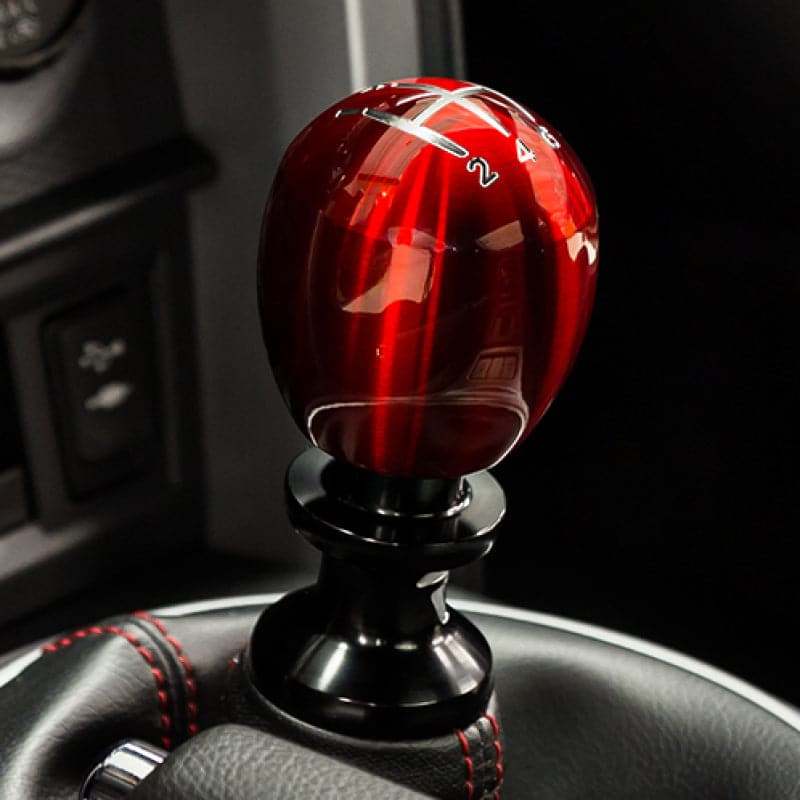 Raceseng Slammer Shift Knob (Grabado Puerta 3) Adaptador M12x1.25mm - Rojo Translúcido