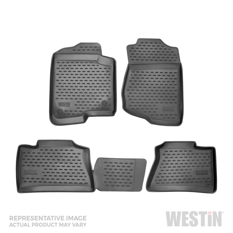 Westin 2009-2017 Toyota 4Runner Perfil Revestimientos de piso 4 piezas - Negro