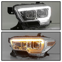 xTune Toyota Tacoma 16-18 DRL Faros delanteros con barra de luz - Cromo PRO-JH-TTA16-LBDRL-C