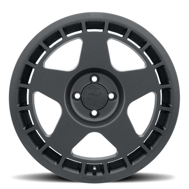 quince52 Turbomac 17x7.5 4x108 42 mm ET 63.4 mm Rueda negra de asfalto con orificio central (TURAB-77548+42)