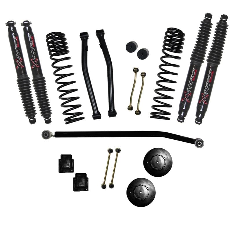 Skyjacker Suspension Lift Kit 3.5in Fr 2in Rr w/Blk Max Shocks 2020 Jeep Gladiator JT Non-Rubicon