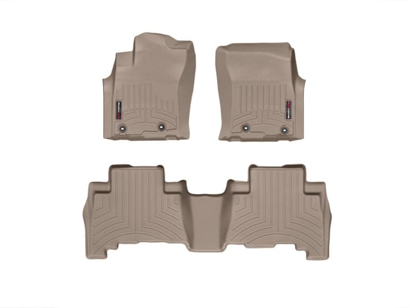 WeatherTech 13+ Toyota 4Runner Revestimientos de piso delantero y trasero - Bronceado