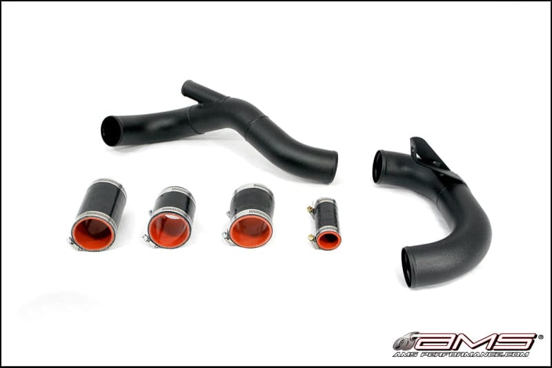 AMS Performance 08-15 Mitsubishi EVO X Lower I/C Pipe Kit for Stock Flange - Black Powder Coat (AMS.04.09.0003-2)