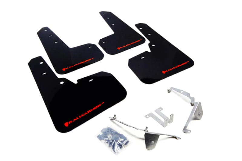 Rally Armor 13+ Subaru XV Crosstrek Black Mud Flap w/ Red Logo