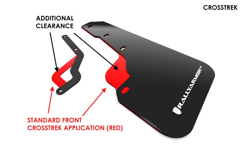 Rally Armor 18-19 Subaru XV Crosstrek Lift/AT UR Faldilla de barro negra con logotipo rojo