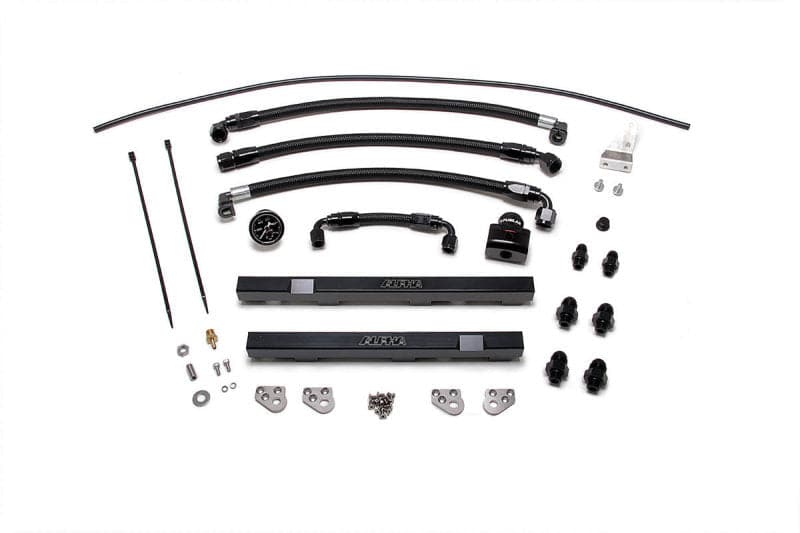 AMS Performance 2009+ Nissan GT-R R35 Alpha Fuel Rail Kit w/Regulator - Black (ALP.07.07.0002-1)