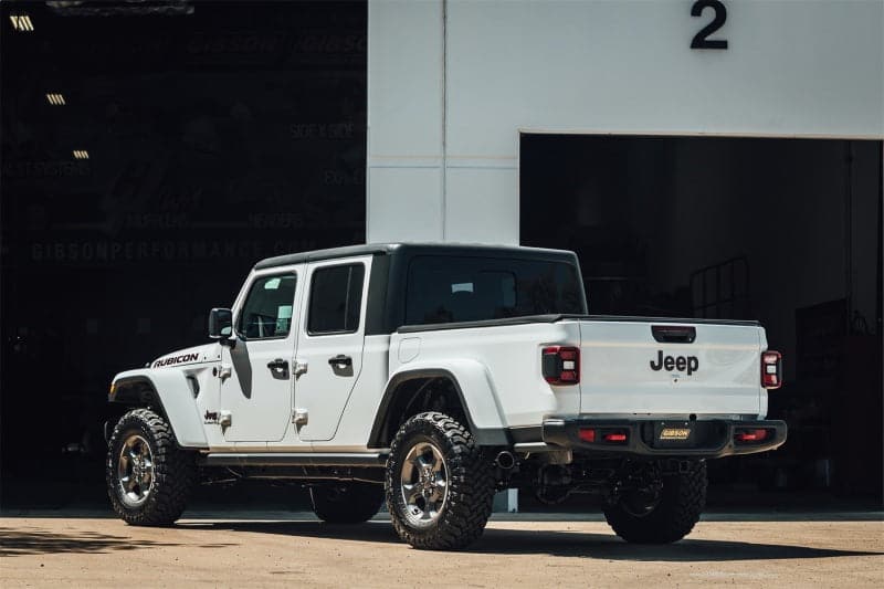 Gibson 2020 Jeep Gladiator JT Rubicon 3.6L Escape simple con respaldo de gato de 3 pulgadas - Black Elite